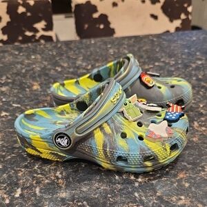 CROCS Kids Sandals - Blue and Yellow